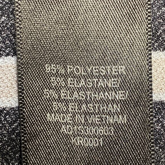 Adrianna Papell Square Neck Top Shirt Plus Sz 1X Black Tan Stripes Office Work - Picture 8 of 10